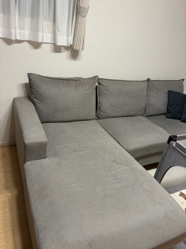 【1万円】カウチソファー　ソファ　3人掛け　家具