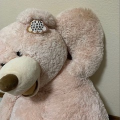 コストコくまぬいぐるみ 薄ピンク 53インチの画像