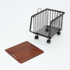 3段スタッキングワゴン　収納　ラック　ゴールドの画像