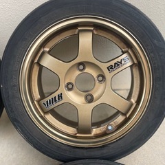 RAYS TE37 PCD100 6J 多分ET38 155/65r14 軽量の画像