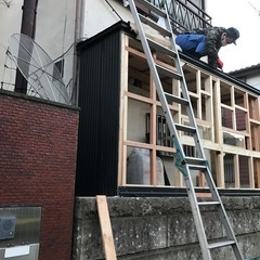 サンルームの作成ウッドデッキ・ベランダの作成の画像