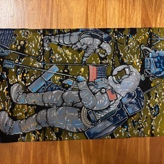 spaceexpo 宇宙博　1970年代　タペストリー　美品　昭和レトロ　骨董品の画像