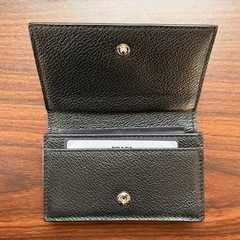 【美品】PRADA 名刺入れ ブラック×グレー 正規品 箱付きの画像