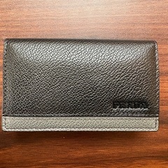 【美品】PRADA 名刺入れ ブラック×グレー 正規品 箱付きの画像