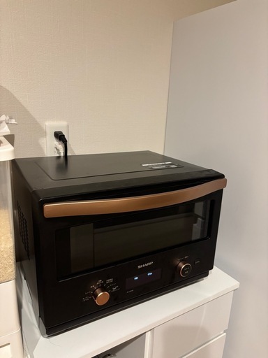 シャープ オーブン レンジ RE-SD18A-B ブラック フラット スタイリッシュ お洒落 一人暮らし トースト機能