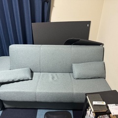 ニトリ　収納付きソファベッド+スツールの画像