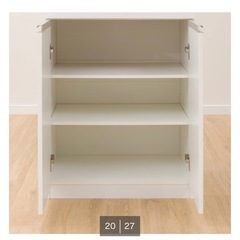 ニトリ　食器棚　ホワイトの画像