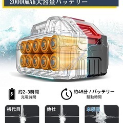 高圧洗浄機 コードレス 充電式6in1多機能ノズル バッテリー付き軽量の画像