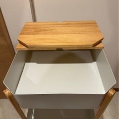 【今週中¥500】キッチンワゴン 天板付き キャスター付き 北欧 スリム おしゃれ 炊飯器 3段 キッチン収納 ワゴン 収納 サイドテーブル サイドワゴン 作業台の画像