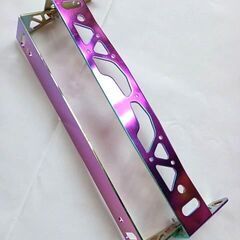 未使用 アウトレット 汎用 車用ナンバープレートステー チタン 角度調整 タオル付きの画像