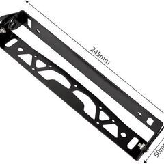 未使用 アウトレット 汎用 車用ナンバープレートステー チタン 角度調整 タオル付きの画像