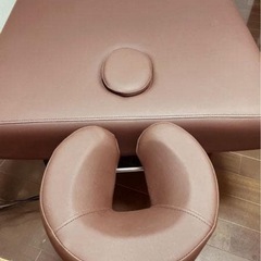 電動マッサージベッド　ブラウン 高さ調整機能付きの画像