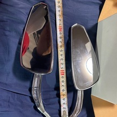 ハーレーメッキミラー　右側新品　左側中古の画像