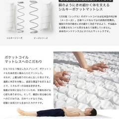 日本ベッド　シルキーシフォン　セミダブル　マットレスの画像