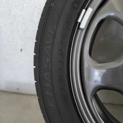 新車外し】2025年製 スズキハスラー純正 15インチ＋ダンロップタイヤ 4