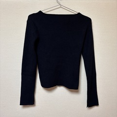 SUREVE スクエアネックリブニット Ｌ 黒の画像