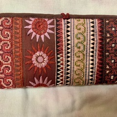 ㉑【新品未使用】アジアン⭐︎モン族古布刺繍長財布の画像