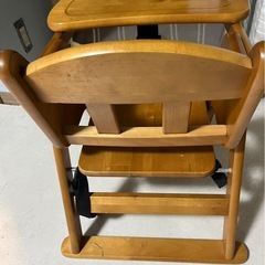 木製キッズチェア 安全ベルト付きの画像