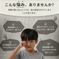 LEDデスクライト　目に優しい　省エネ　節電　勉強机　ホワイトの画像