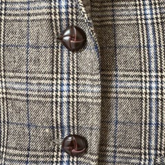 【美品】H&M テーラードジャケット ブラウン系チェック EUR 38の画像