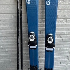 スキー板 調整ビンディング ストック付 スキー3点セットの画像