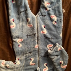 80cm もこもこオーバーオールの画像