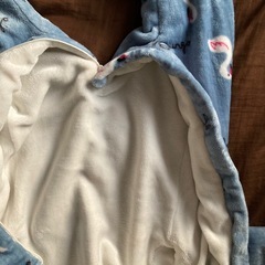 80cm もこもこオーバーオールの画像