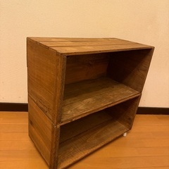 りんご　木箱　2個セット　DIY ラックの画像