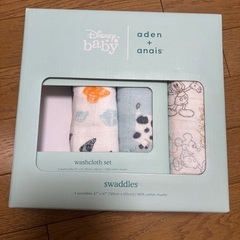 未使用　aden + anaisおくるみ1枚、クロスウォッシュ2枚の画像