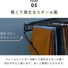 【美品】スラックスハンガー ズボンハンガー パンツハンガー 押入れ収納 タンス収納の画像