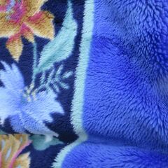 厚め毛布　ボリュームタイプ　シングル　ブルー系の画像