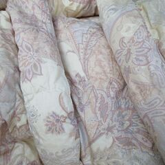 西川　NISHIKAWA 高級かいまき羽毛布団　ダウン93％　驚きの軽さ　肩まであったかい♡ベージュの画像