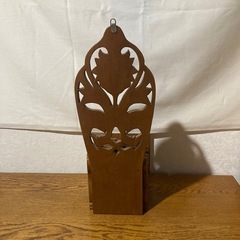 木製  彫刻 花瓶入れ 壁掛け 飾りの画像