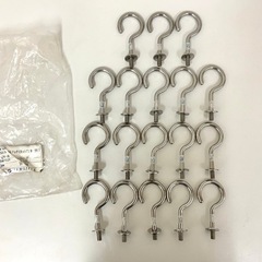 未使用品 ステンレス製 吊フック QH-8 18個の画像