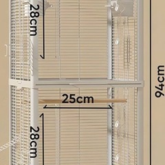 鳥かご ペットケージ 透明アクリル扉 ダブルロック設計 簡単清掃 多機能拡張口 文鳥 インコ モモンガなど小動物用 の画像