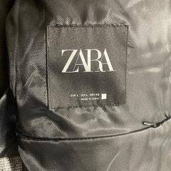 ZARA レザー調 ダウン Lの画像