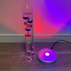 LEDライト付き ガリレオ温度計 オーナメント／ハーバリウム台座セット／美品／他にも出品中の画像
