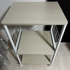 レンジ台 キッチン家具 RTAレンジ台 ホワイト 幅49×奥行43×高さ85cmの画像