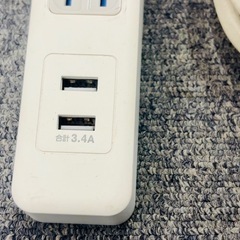 延長コード　タップ　コンセント　USBの画像