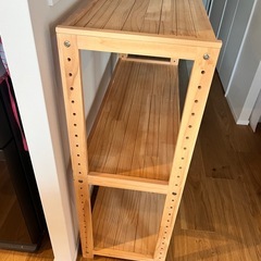 木製オープンラックの画像
