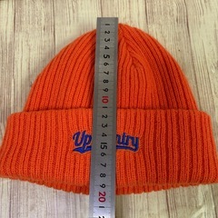 WEGO  オレンジ色　ニット帽　 ビーニー　キャップ　帽子　 男女兼用　ユニセックス　の画像