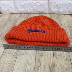 WEGO  オレンジ色　ニット帽　 ビーニー　キャップ　帽子　 男女兼用　ユニセックス　の画像