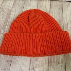 WEGO  オレンジ色　ニット帽　 ビーニー　キャップ　帽子　 男女兼用　ユニセックス　の画像