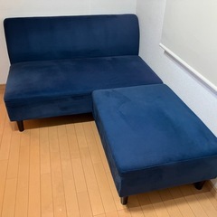 ソファー 「N-コンパス」 ブルー (ミオ) 久地のソファ《3人掛けソファ