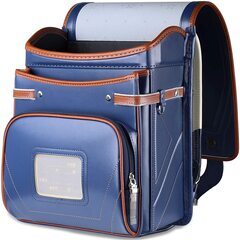 【新品】男の子ランドセル ベーシック&ボーイ 高級合皮 大容量 軽量 6年保証 全国送料無料 スクールバック 小学生通学カバン ネイビー/カーキ② の画像