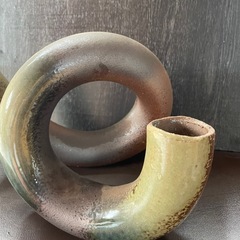 花瓶 蛇輪 二輪挿し 花器 華道 花道 お花 生け花 花立 花入 の画像