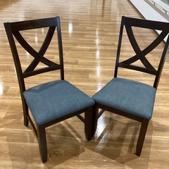 ダイニングチェア2脚セット【町田市再生家具】252525の画像