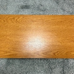 【美品】革収納付きローテーブルの画像