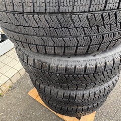 スタッドレス付きアルミホイール　BRIDGESTONE BLIZZAK VRX2 BALMIUM AR12 155/65R14 軽自動車用の画像