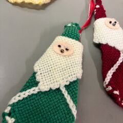 【那須町役場】クリスマス　ニット　サンタクロース　オブジェ　リース　ツリー　オーナメント【管理番号380】の画像